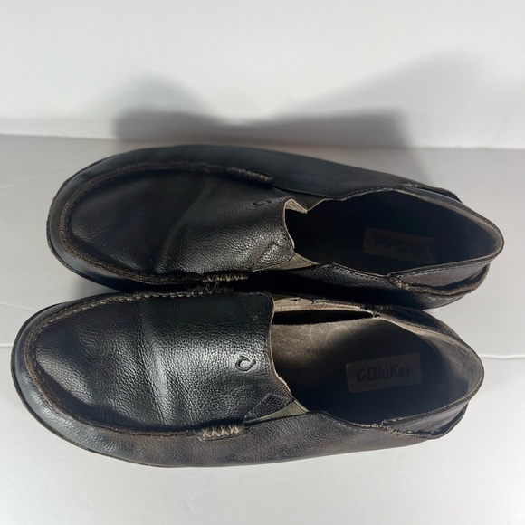 Olukai Mens Moloa Nubuck Leather Slip On Gel Insert Rubber Soles Shoes Size 13 - Picture 2 of 16